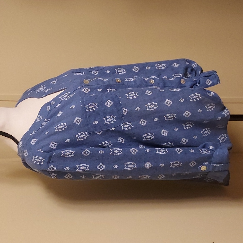 Ruby Rd. Blue Button Down Shirt - Picture 1 of 3